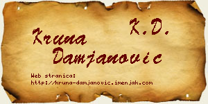 Kruna Damjanović vizit kartica